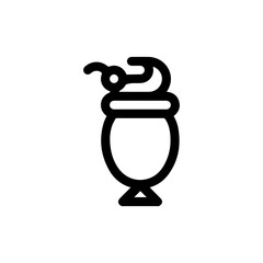 milkshake smoothie icon vector sign symbol
