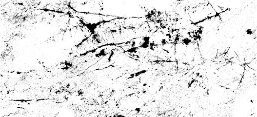 Scratched and Cracked Grunge Urban Background Texture Vector. Dust Overlay Distress Grainy Grungy Effect. Distressed Backdrop Vector Illustration. Isolated Black on White Background. EPS 10.