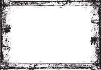 Grunge Black Frame. Vector . textured rectangles for image