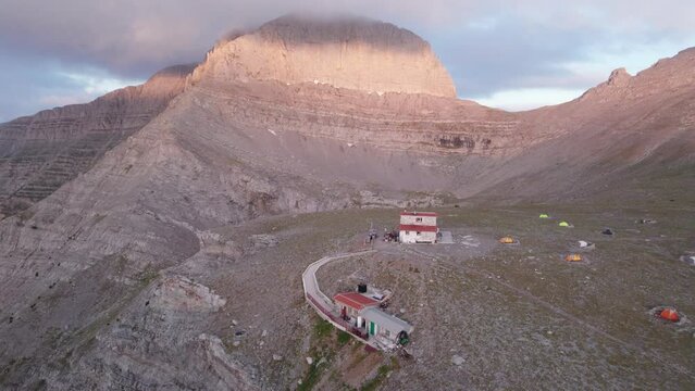 Kakalos refuge on Olympus mountain, Greece