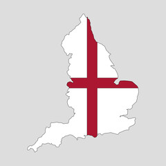 Outline map of the country of England. Vector illustration