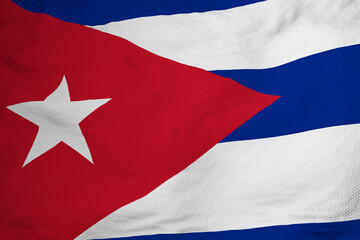 Waving Cuban flag in 3D rendering