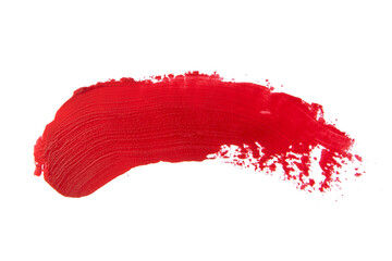 Shiny lipstick track glamour beauty element isolated on the white background