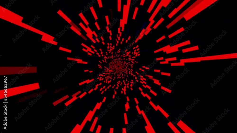 Poster dark background. design. purple and red lines creating patterns in the form of a tunnel disappear an