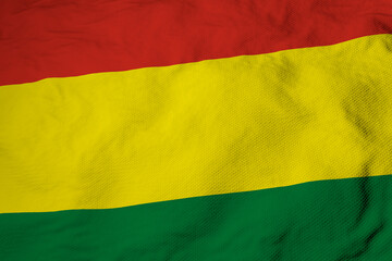 Waving Bolivian flag in 3D rendering