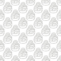 Coloring seamless pattern. Print for cloth design, textile, fabric, wallpaper