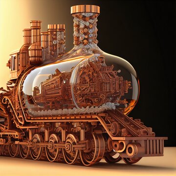 glass mandelbulb illustration generated with Artificial Intelligence