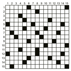 Crossword puzzle vector. square puzzle illustration.
