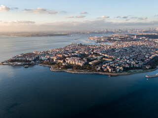 Fototapeta premium aerial view of the kadikoy, istanbul