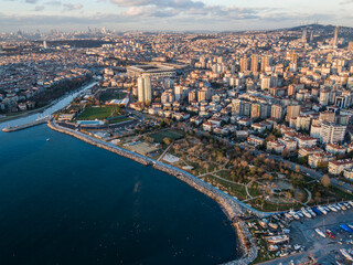 Naklejka premium aerial view of kadikoy, istanbul