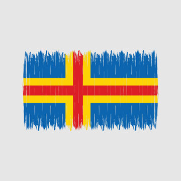 Aland Islands Flag Brush