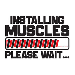 Installing muscles please wait design