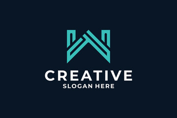 Minimalist letter W logo design inspiration.