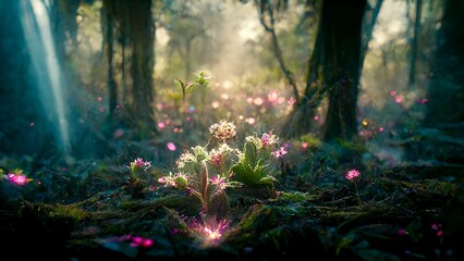Obraz premium Ethereal landscape with magnificent energy flowing through the mind v3