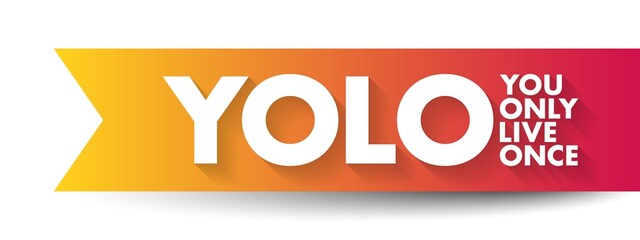YOLO - You Only Live Once acronym, concept background