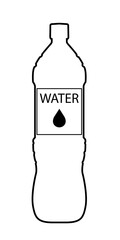 illustration of a plastic bottle with label
