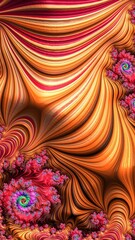 Fractal Graphical Abstract Painting Art Background Texture,Colorful Geometrical Artwork,Modern Conceptual Print 3D Rendering