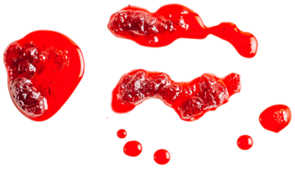 Cranberry jam isolated. Top view