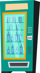 Beverage buying vending machine flat icon Automated service