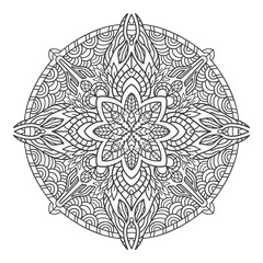 Mandala zentangle illustration coloring pages