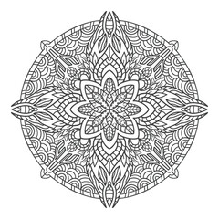 Mandala zentangle illustration coloring pages