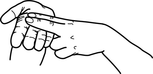 british signs language letter n-bsl