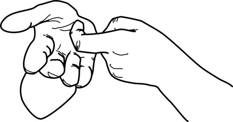 british signs language letter r-bsl