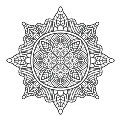 Mandala zentangle illustration coloring pages