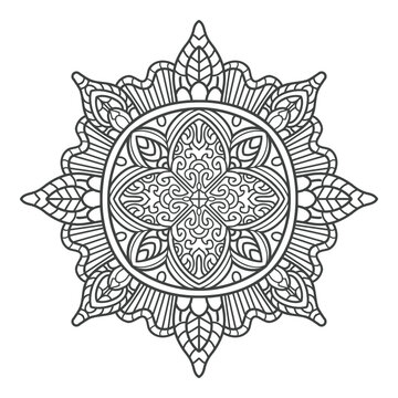 Mandala zentangle illustration coloring pages