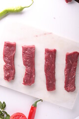 raw beef steak