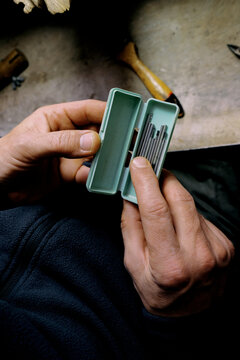 Jeweler On His Wokshop with instruments