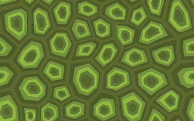Abstract modern turtle shell seamless pattern. Animals trendy background. Grren decorative vector illustration for print, fabric, textile. Modern ornament of stylized skin