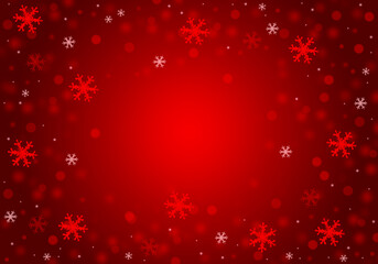 Obraz na płótnie Canvas Abstract red christmas snowflake background.