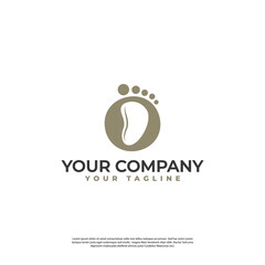 foot step logo, in modern minimalist style