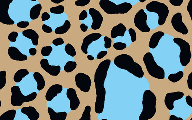 Abstract modern leopard seamless pattern. Animals trendy background. Color decorative vector stock illustration for print, card, postcard, fabric, textile. Modern ornament of stylized skin