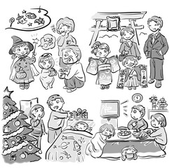 子どもと年中行事（秋冬）	
