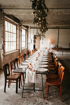 Rustic & Industrial Wedding reception venue