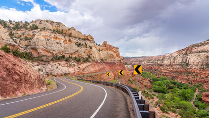 Beautiful Utah Scenic Byway 12 -  Grand Staircase-Escalante National Monument - Recreation Area - Calf Creek