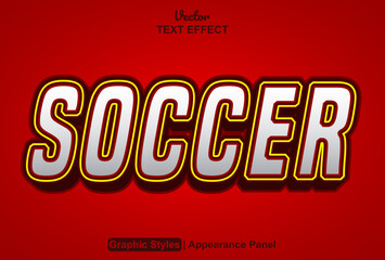 Soccer text effect with graphic style and editable.