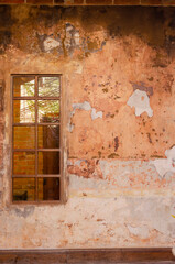Wall texture and window