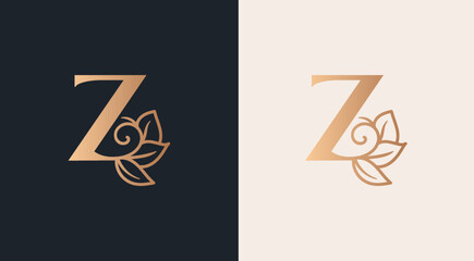 beauty salon woman  style logo Z design - obrazy, fototapety, plakaty