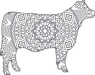 Giant Bear Mandala Coloring Page