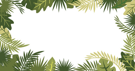 transparent a background illustration of dark green gradient floral leaves and plants around the screen
