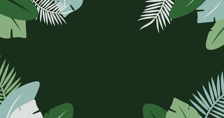 natural green gradation branched foliage floral background illustration