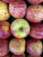 Group of red apple fruit