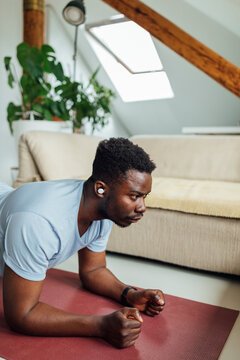 Man Doing Workout at Home