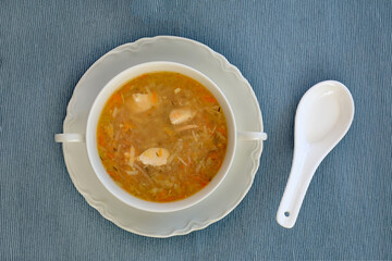 Homemade chicken vegetable soup
