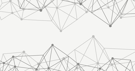 polygon lines and connecting dots abstract background illustration