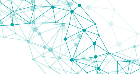 transparent polygon lines and connecting dots abstract background illustration