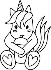 Obraz premium Hand Drawn Unicorn Illustration 